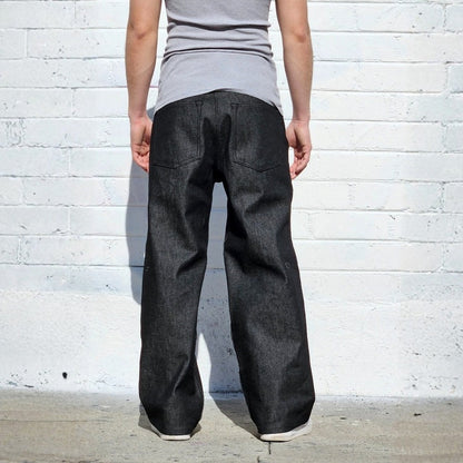 Neo Blue Double Knee Baggy Jeans